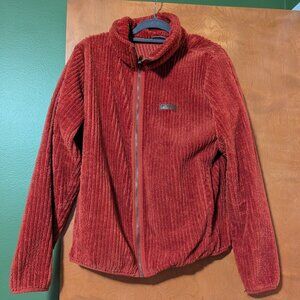 Columbia Burnt Orange Full Zip Fuzzy Jacket
